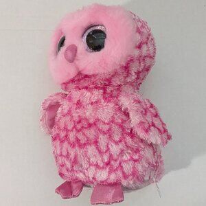 Ty Beanie Boos Pinky the Owl - 9" Tall - Pre Owned Excellent Condition